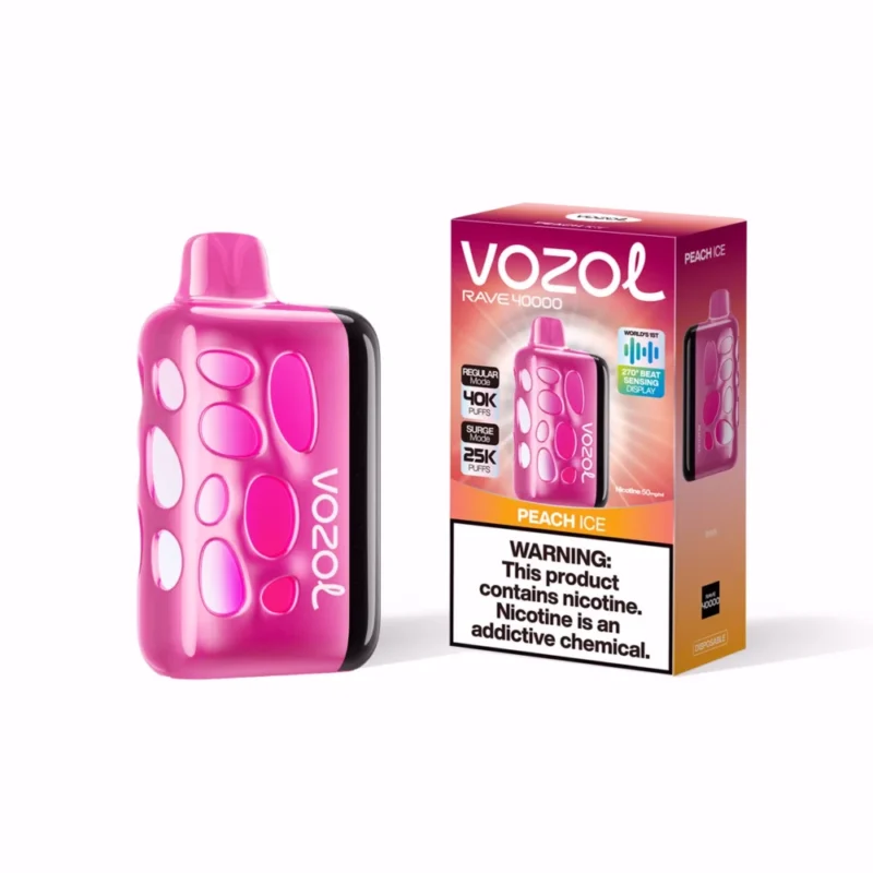Euvapen Vozol Sv Rave 40000 Puffs Peach Ice Product With Small Package 108 Eu Warehouse Image Disposable Vape Device