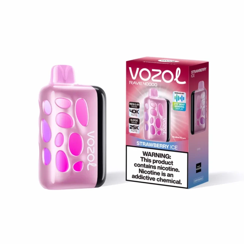 Euvapen Vozol Sv Rave 40000 Puffs Strawberry Ice Product With Small Package 110 Eu Warehouse Image Disposable Vape Devic