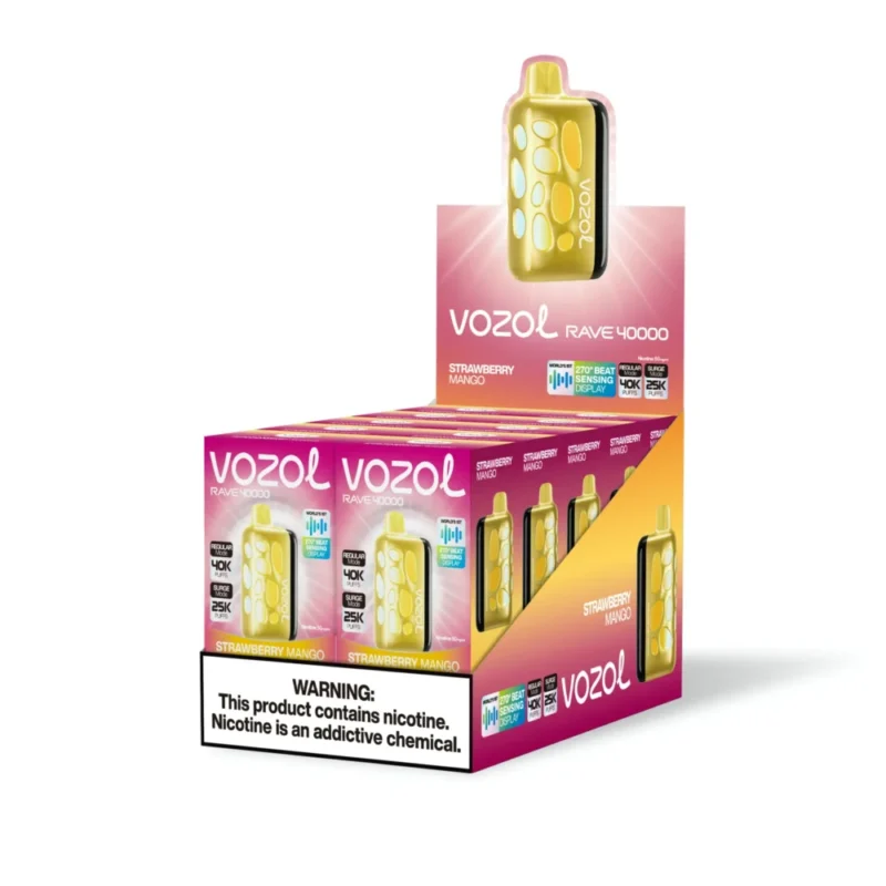 Euvapen Vozol Sv Rave 40000 Puffs Strawberry Mango Middle Package 068 Eu Warehouse Image Disposable Vape Device