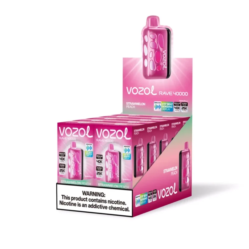 Euvapen Vozol Sv Rave 40000 Puffs Strawmelon Peach Middle Package 069 Eu Warehouse Image Disposable Vape Device