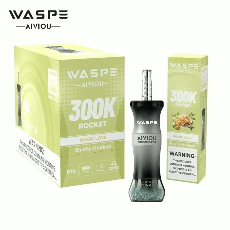 Euvapen Waspe Shiceha Hookah 300k 300000 Puffs Magic Love Produktansicht Product Image 099 Eu Lager Disposable Vape Devi
