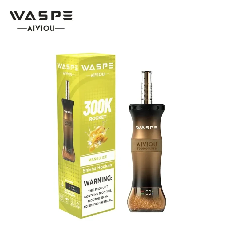 Euvapen Waspe Shiceha Hookah 300k 300000 Puffs Mango Ice Produktansicht Product Image 101 Eu Lager Disposable Vape Devic