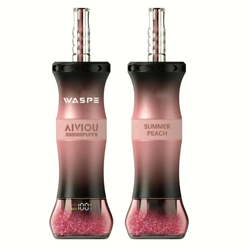 Euvapen Waspe Shiceha Hookah 300k 300000 Puffs Summer Peach Produktansicht Product Image 111 Eu Lager Disposable Vape De