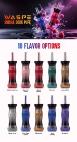 Euvapen Waspe Shiceha Hookah 300k 300000 Puffs Geschmacksuebersicht Product Image 088 Eu Lager Disposable Vape Device